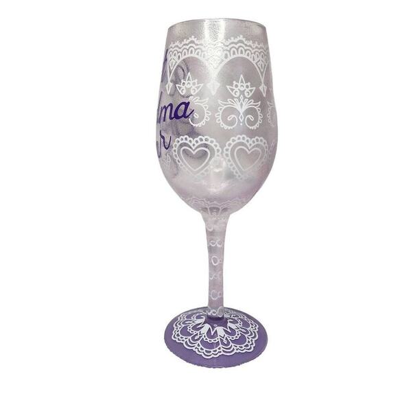 Lolita Bar Drinkware, The Best Grandma Ever Frosted Champagne Wine Glass - Picture 5 of 7